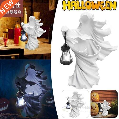 Indoor Hell Messenger Statue Decoration With Led Lantern Out