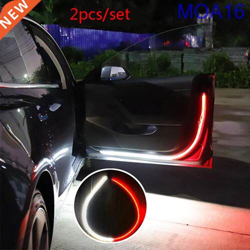 Car Door Opening Warning LED Lights Strips Anti Rear-end Col