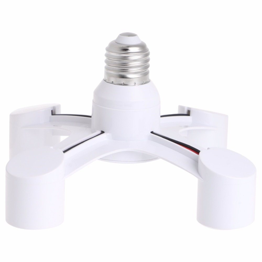 4In1 E27 To E27 Base Socket Splitter LED Light Lamp Bulb Ada