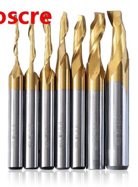 3/4/5/6/8/10/12mm Titanium End Mill CNC Engraving Router Bit