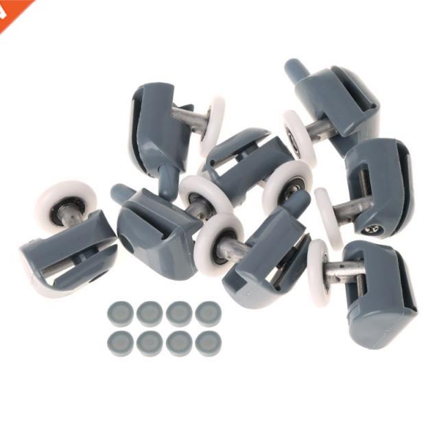 8 Pcs Single Shower Door Rollers Runners Wheels Pulleys Guid
