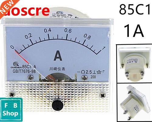 1PCS 85C1-A 1A DC Analog Meter Panel AMP Current Ammeters 85