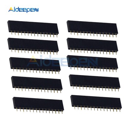 10Pcs 1X15 15Pin 2.54mm Pitch PCB Female Pin Header