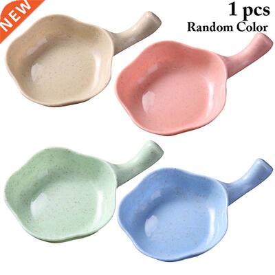 1pcs Mini Cute Flower Shape Wheat Straw Bowl Vinegar Seasoni