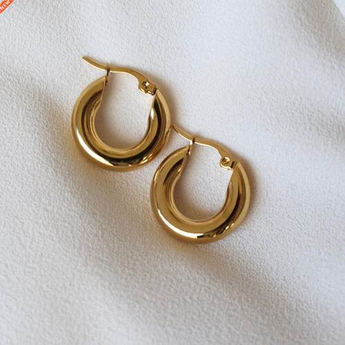 Tarnish Free 316L Stainless Steel Shiny Polish Chunky Hoop E