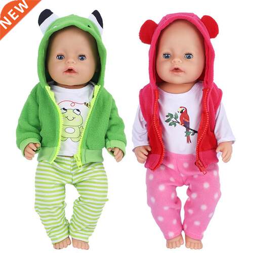 Doll Clothes Fit 43 cm Doll Cute Frog Parrot Suit 18 Inch Do