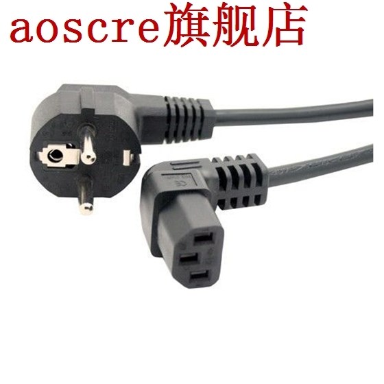 3Pin to IEC 320 C13 DOWN Angled Power Cord for LCD LED Wall