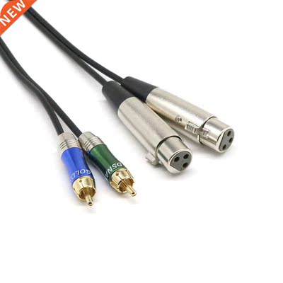 HIPERDEAL Dual XLR Male to Dual RCA Female Patch Cable 2