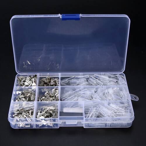 270pcs 2.8/4.8/6.3mm Spade Terminal Connector Insulated Elec