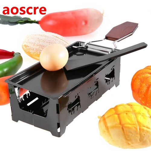 Mini Raclette Portable Non-Stick Cheese Raclette Rotaster Ba
