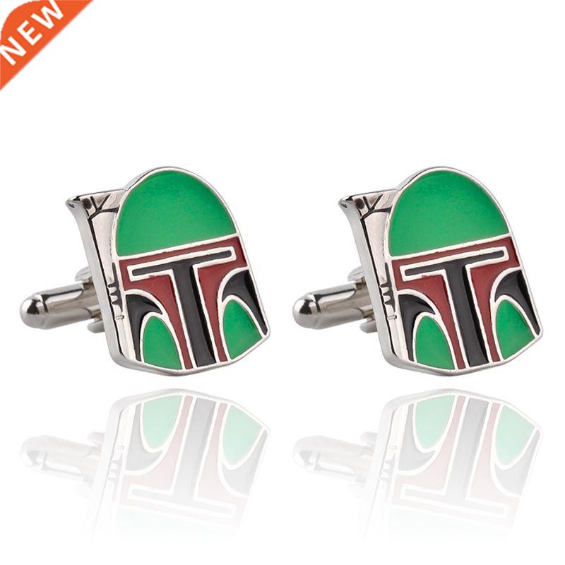 Men's Cufflinks Awesome Movie Star Wars Boba Fett Helmet