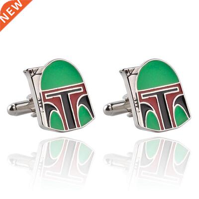 Men's Cufflinks Awesome Movie Star Wars Boba Fett Helmet