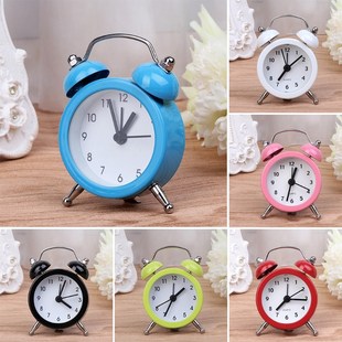 Portable Cute Mini Alarm Clock Desktop Table Bedside Clocks