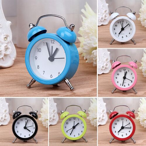 Portable Cute Mini Alarm Clock Desktop Table Bedside Clocks