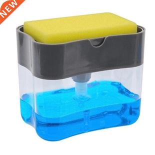 Kitchen Dishwashing Brush Press The Liquid Box Sponge Wipe C