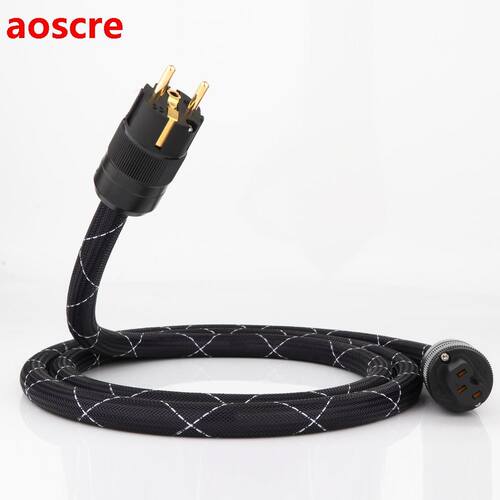 8N Copper SCHUKO Power Cable Gold plated EUR power plug cabl