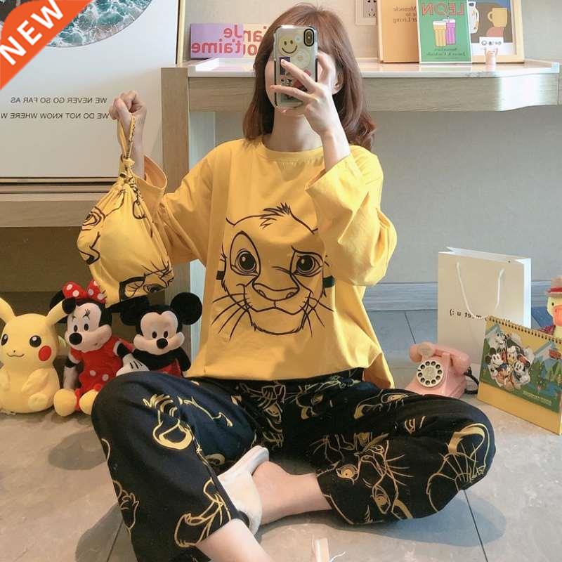Disney The Lion King Simba Cute Pajamas Set Autumn Winter Lo