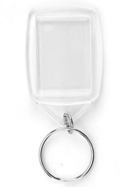 100PCS Acryl Blanco Clear Sleutelhangers 35x25 MM Plaats Fot
