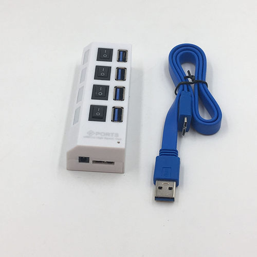 4Port Micro USB Hub3.0 USB Splitter for Tablet Laptop Comput