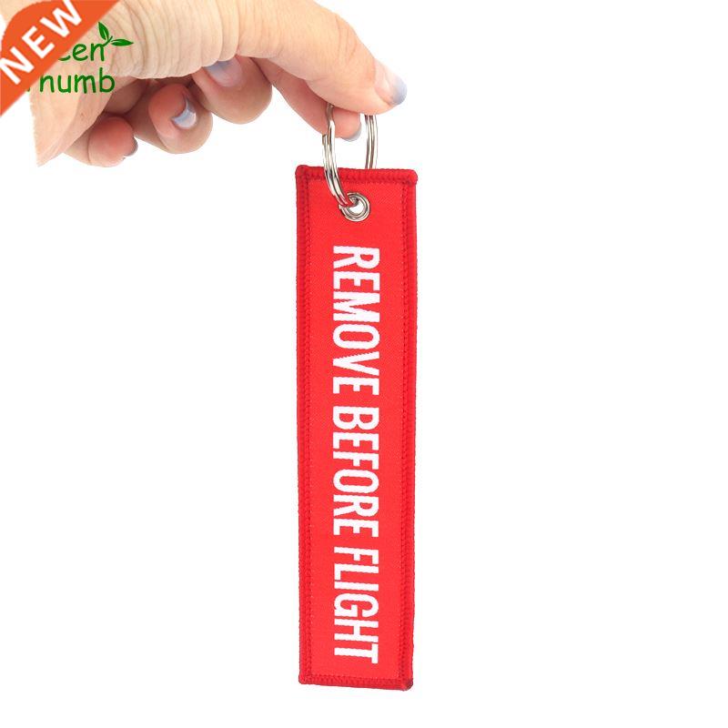 1pc 1*cm Red Commemorative Key Chain REMOVE BEFORE FLIGHT