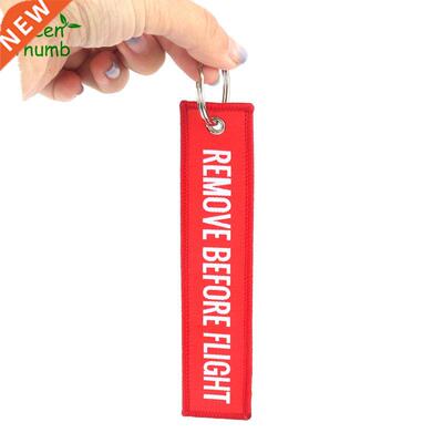 1pc 1*cm Red Commemorative Key Chain REMOVE BEFORE FLIGHT