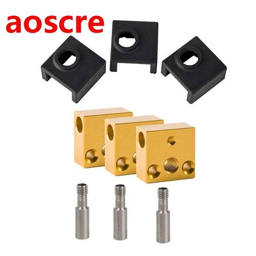 3D Printer Silicone Socks/Aluminum Heater Block/Stainless St
