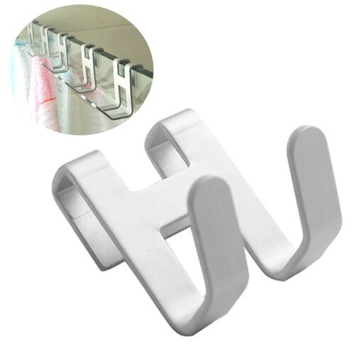 1PC Space Aluminum Metal Hook Shower Frameless Glass Door Ho