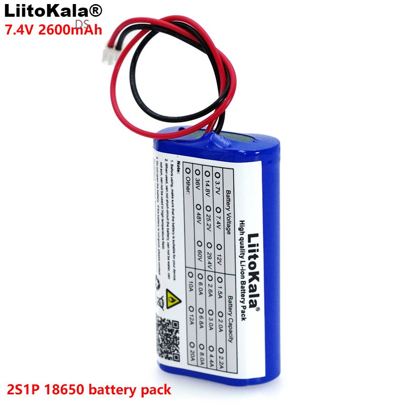 LiitoKala 7.2 V / 7.4 V / 8.4 V 18650 lithium battery 2600 m