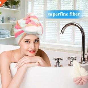 Microfiber Hair Fast Drying Towel Rainbow Color Thick Dry H