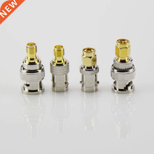 4Pcs BNC- SMA RF Adapter Kit SMA to BNC Straight Nickel &amp