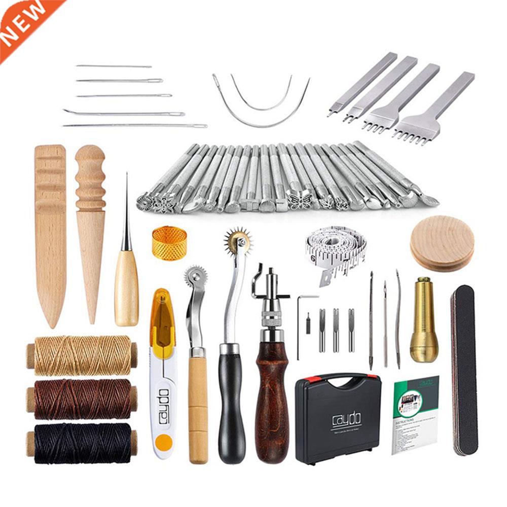 59Pcs/Set Leather Craft Tools Kit Hand Sewing Stitching Punc