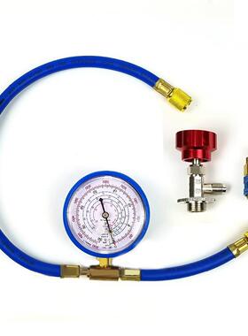 M14 R134a Refrigerant Charging Hose With Gauge Recharge Meas