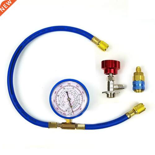 M14 R134a Refrigerant Charging Hose With Gauge Recharge Meas
