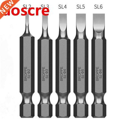 BROPPE 10Pcs Magnetic Slotted Screwdriver Bits SL2/SL3/SL4/S