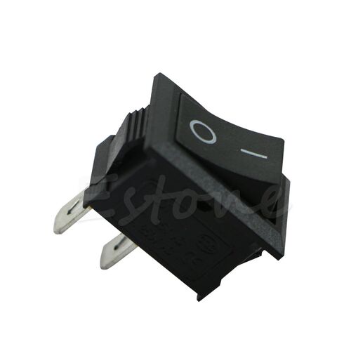 Black White On/Off Rectangle Rocker Switch Car Boat Button K