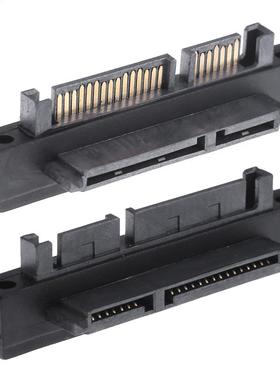 500Mbps 90 Degree 7+15Pin SATA Male to Female Port Adapter C