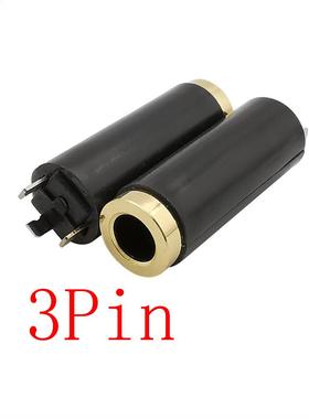 5Pcs Black 3.5 mm 3 Pn Audo Female Jack 3.5 3Pole Stereo S