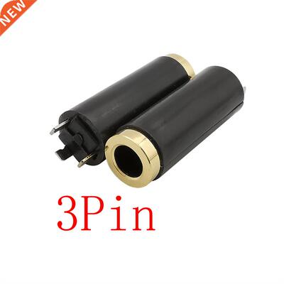 5Pcs Black 3.5 mm 3 Pn Audo Female Jack 3.5 3Pole Stereo S