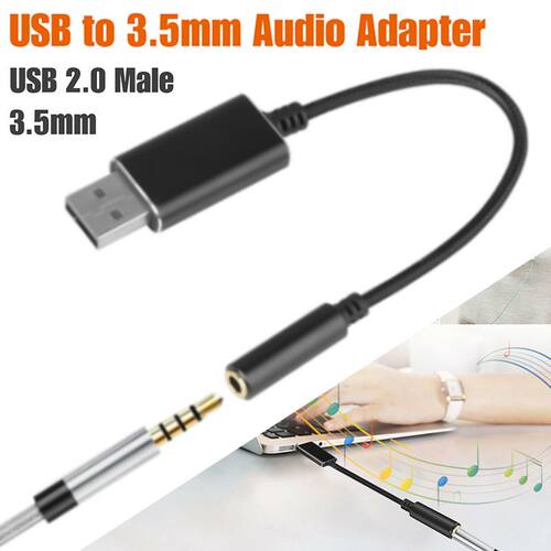 New Arrival USB to 3.5mm Aux Headphone Jack Cable Audio Adap