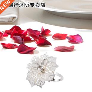 1pcs Napkin Rings Hollow Out Flower Dinner Parties Birthdays