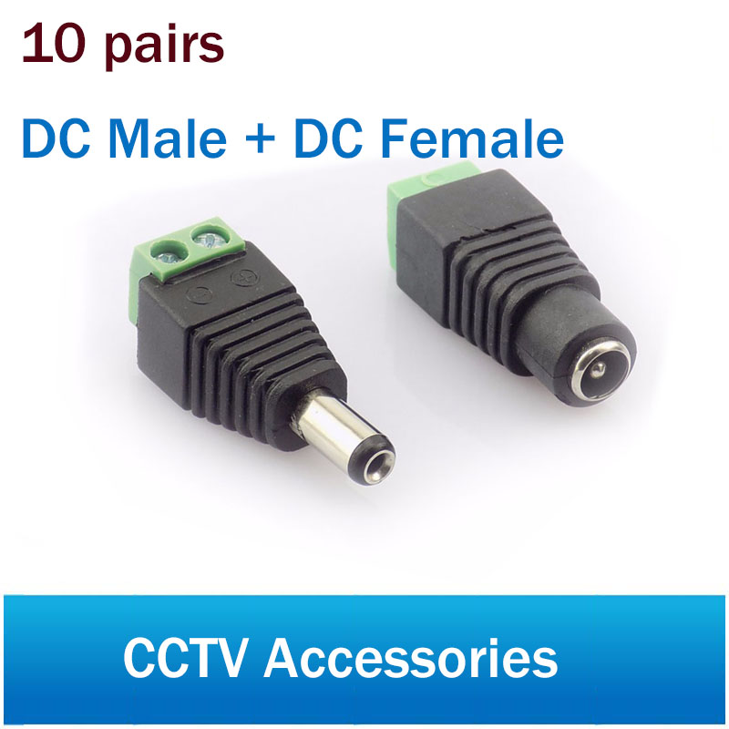 Coaxial Cat5 To Bnc DC Power Male jack plug DC female Connec