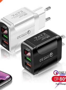 2USB Digitl Disply Fst Chrger 5V4.1EU US UK 2 Port Smr