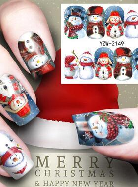 2021 Hot Sale NEW Christmas Water Nail Stickers Transfer Dec
