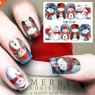 2021 Hot Sale NEW Christmas Water Nail Stickers Transfer Dec