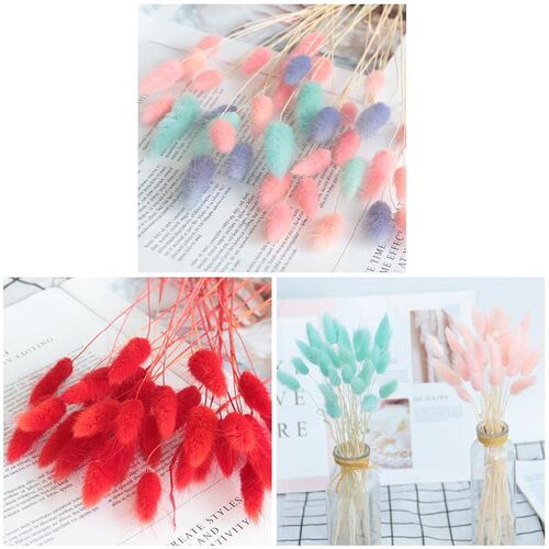 Dried Flower Bouquet Artificial Lagurus Ovatus Decoration fo