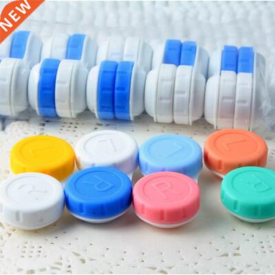 5/10 pcs lot Colored Contact Lenses Case L+R Contact Lens Ca