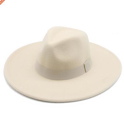 Fedora Hats for Women New 9.5cm Wide Brim Dress Men Caps Fel