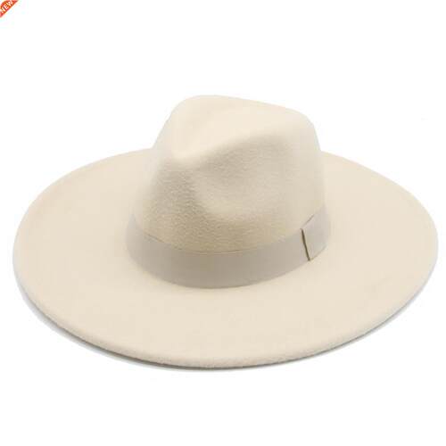 Fedora Hats for Women New 9.5cm Wide Brim Dress Men Caps Fel