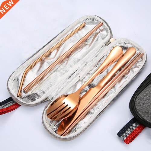 8Pcs/set Tableware Reusable Travel Cutlery Set Camp Utensils