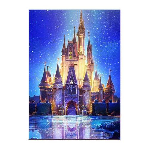 30X40CM Diamond painting castle Full Rhinestone English Alph